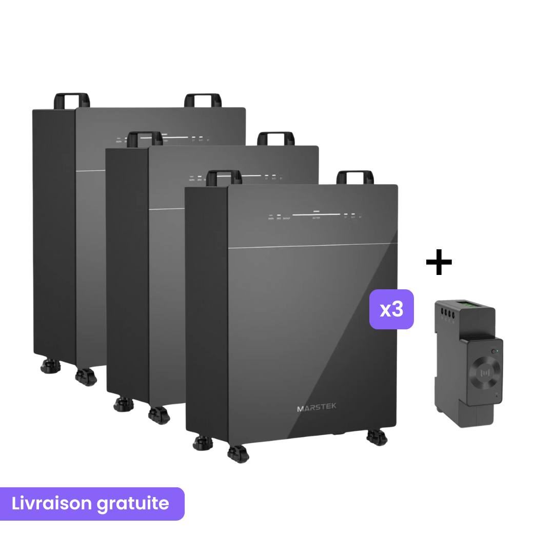 Pack Batteries de stockage VENUS E 2.0 Marstek 5120Wh couplé en AC