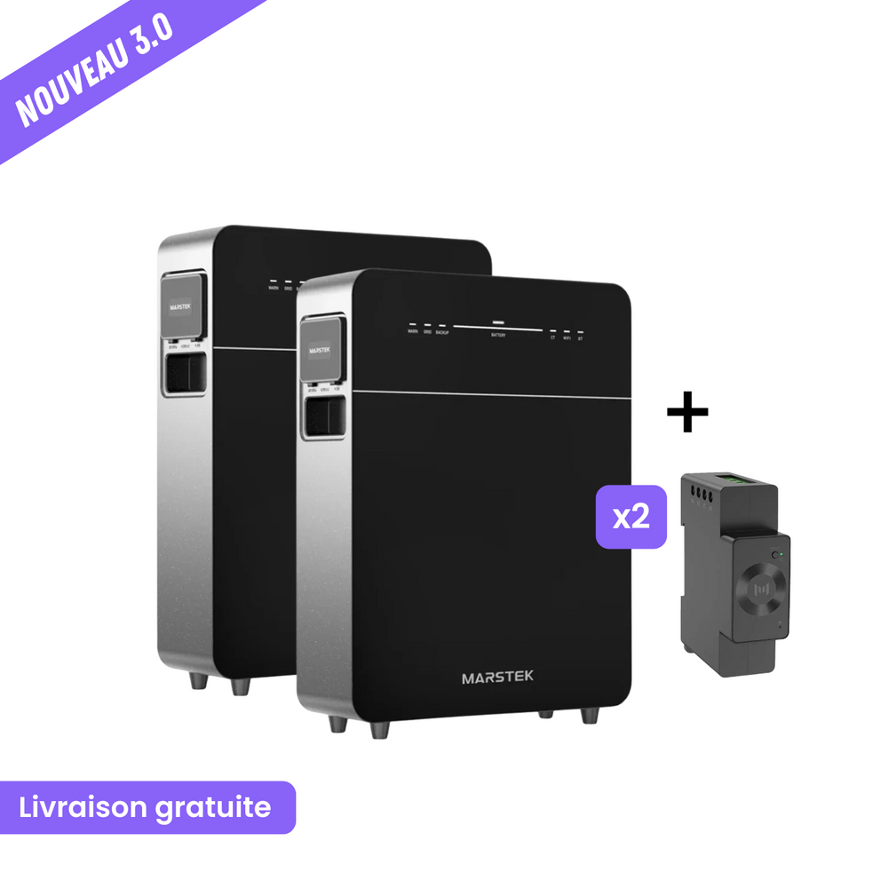 Pack Batteries de stockage VENUS E 3.0 Marstek 5120Wh couplé en AC