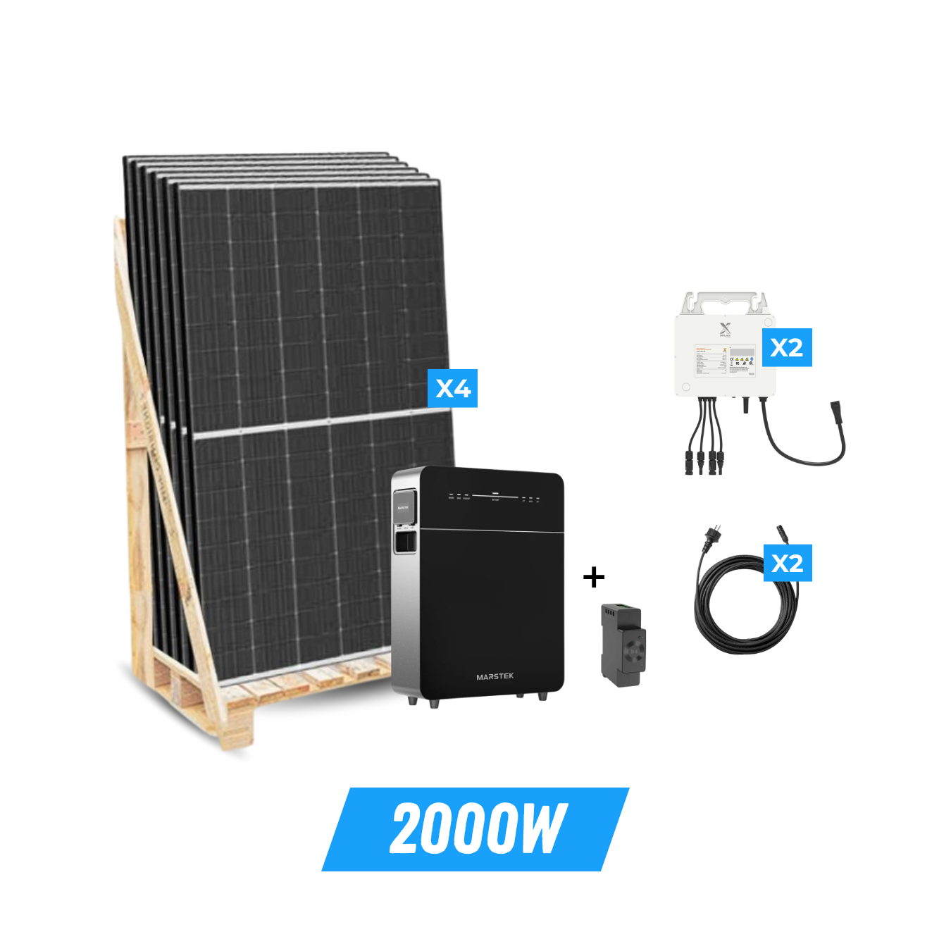 Kit 2000W + batterie 5,12kWh 3.0 en AC plug & play