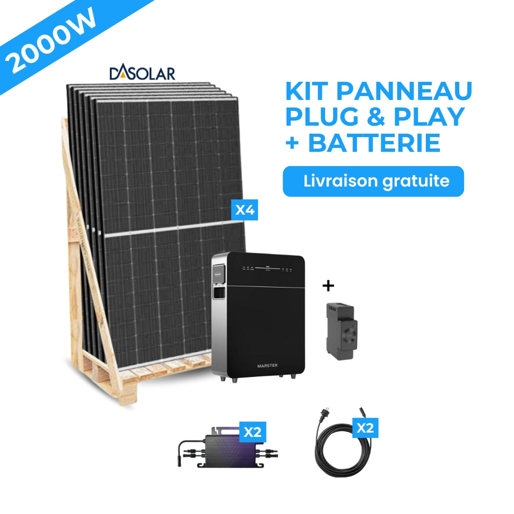 Kit 2000W + batterie 5,12kWh 3.0 en AC plug & play