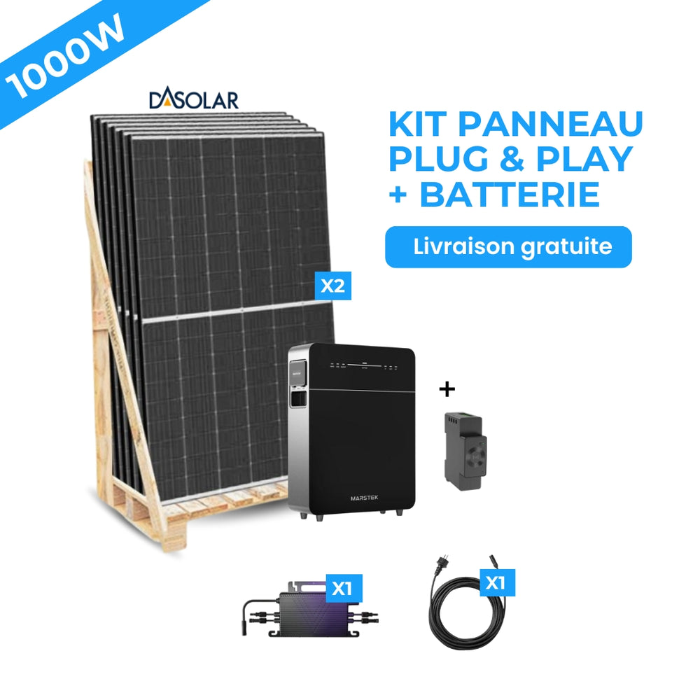 Kit 1000W + batterie 5,12kWh 3.0 en AC plug & play