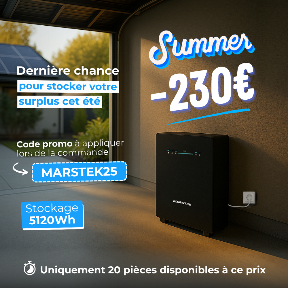 Batterie de stockage VENUS E Marstek 5120Wh couplé en AC