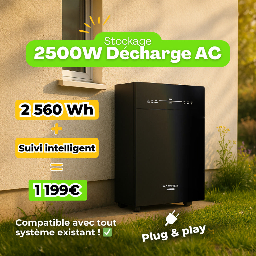 Batterie de stockage VENUS C Marstek 2560Wh couplé en AC