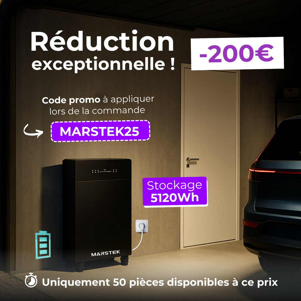 Batterie de stockage VENUS E Marstek 5120Wh couplé en AC
